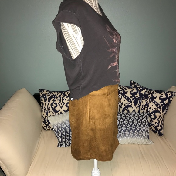 ❤️❤️❤️Forever 21 size small brown suede look Skirt brown - Picture 5 of 8